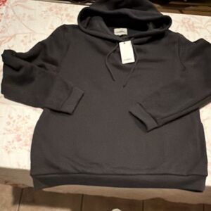 NWT Goodfellow & Co Charcoal Gray Fleece Pullover Hoodie Sweatshirt Men's L